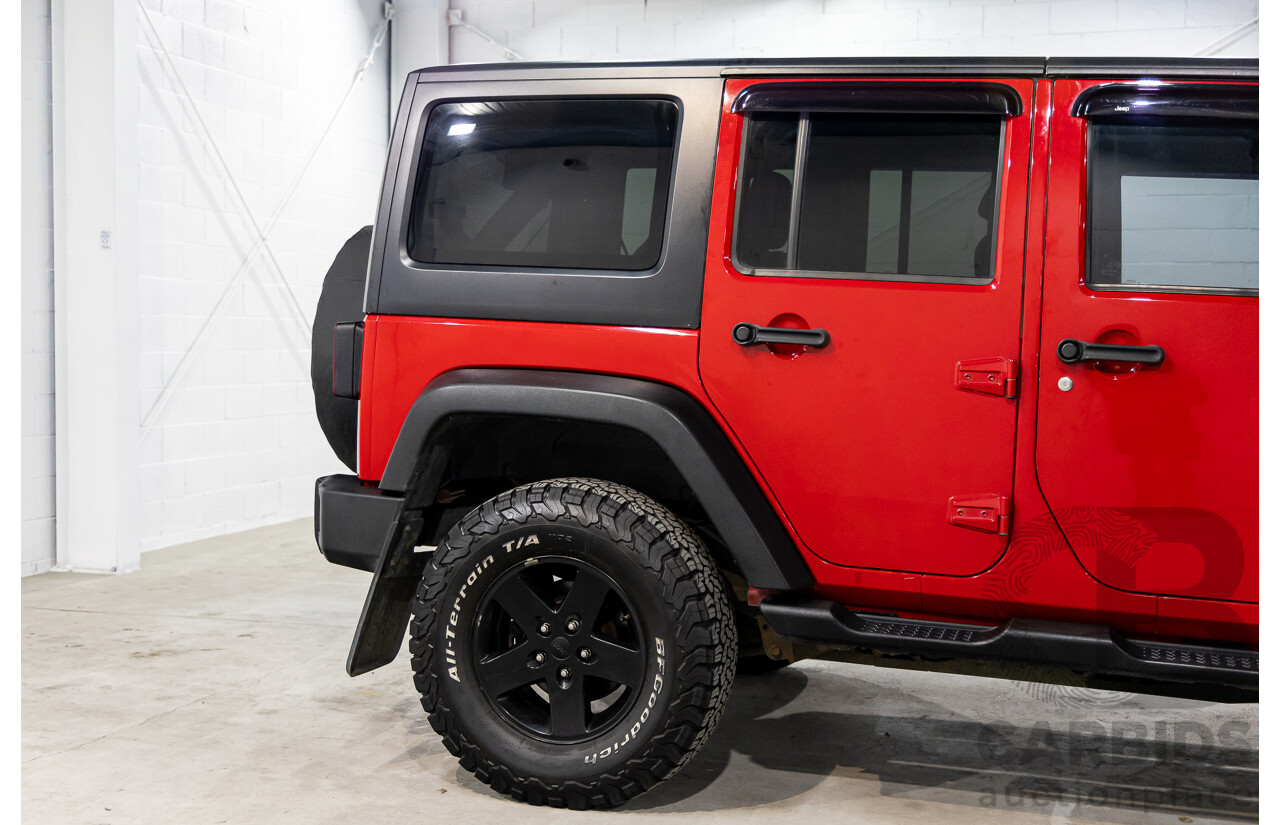 6/2012 Jeep Wrangler Unlimited Sport (4x4) JK MY11 4d Hardtop Flame Red 2.8L