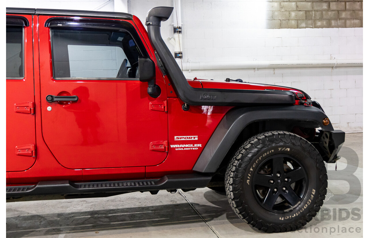 6/2012 Jeep Wrangler Unlimited Sport (4x4) JK MY11 4d Hardtop Flame Red 2.8L