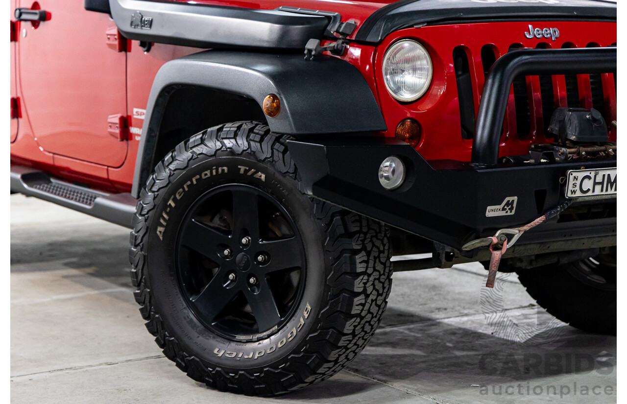 6/2012 Jeep Wrangler Unlimited Sport (4x4) JK MY11 4d Hardtop Flame Red 2.8L