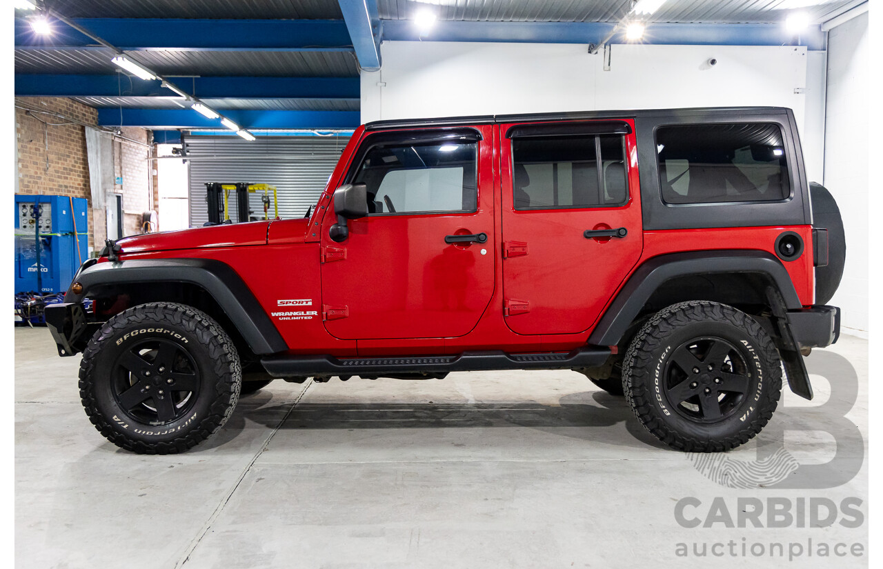 6/2012 Jeep Wrangler Unlimited Sport (4x4) JK MY11 4d Hardtop Flame Red 2.8L