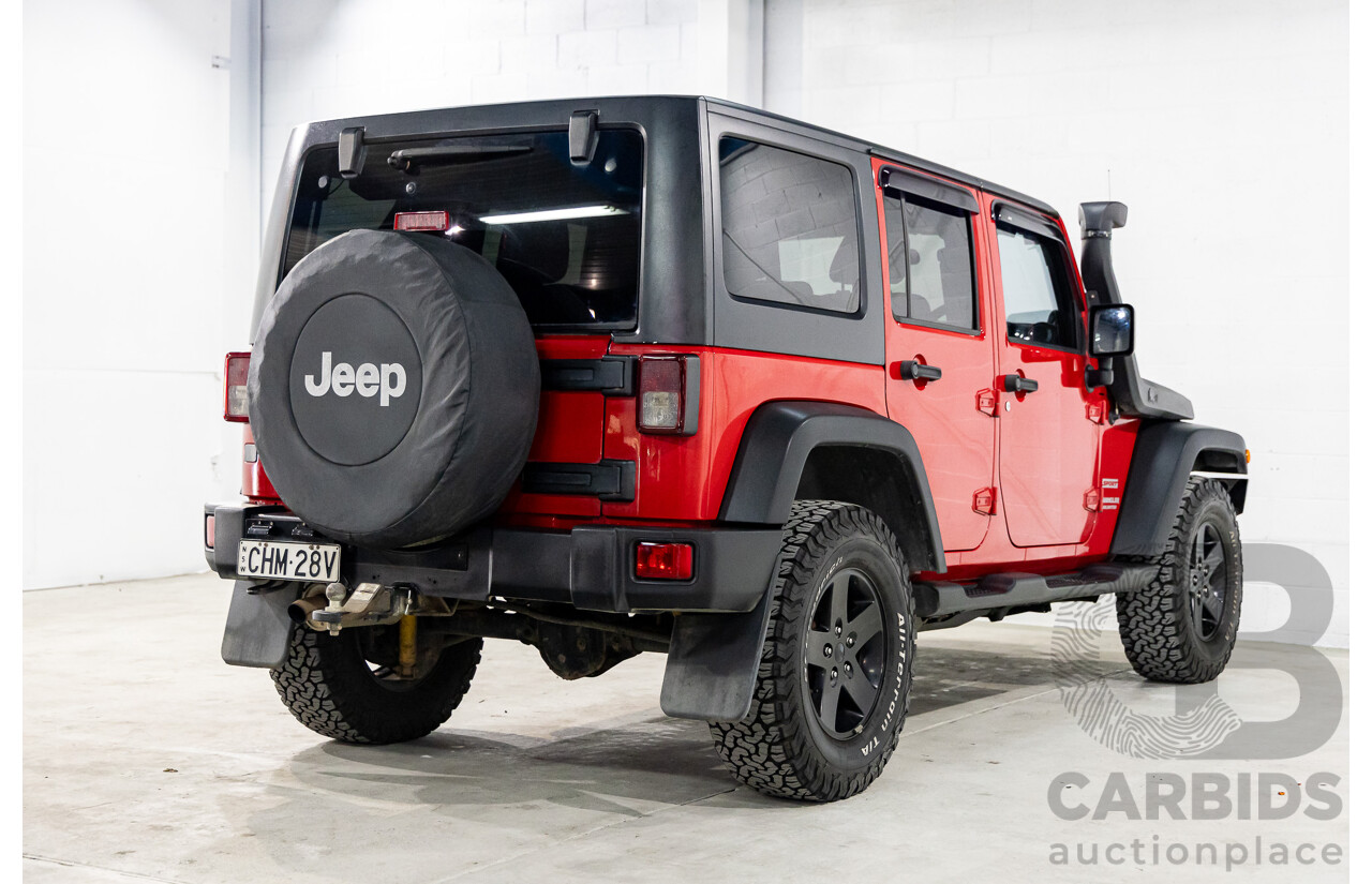 6/2012 Jeep Wrangler Unlimited Sport (4x4) JK MY11 4d Hardtop Flame Red 2.8L