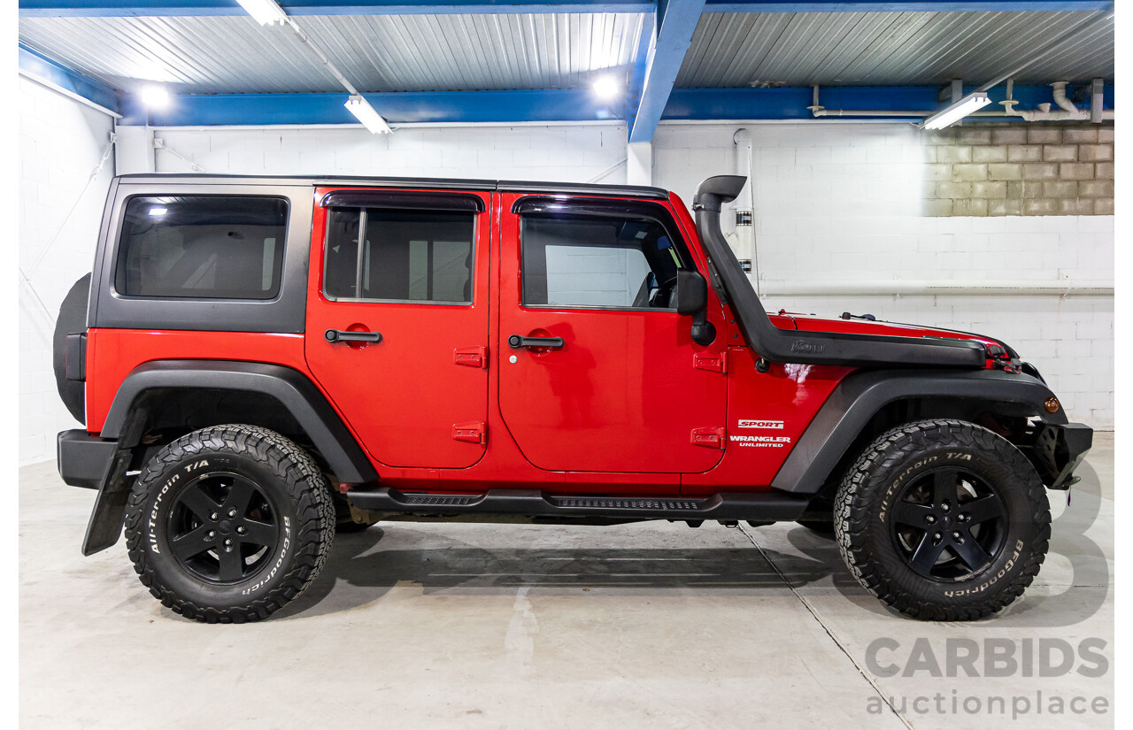 6/2012 Jeep Wrangler Unlimited Sport (4x4) JK MY11 4d Hardtop Flame Red 2.8L