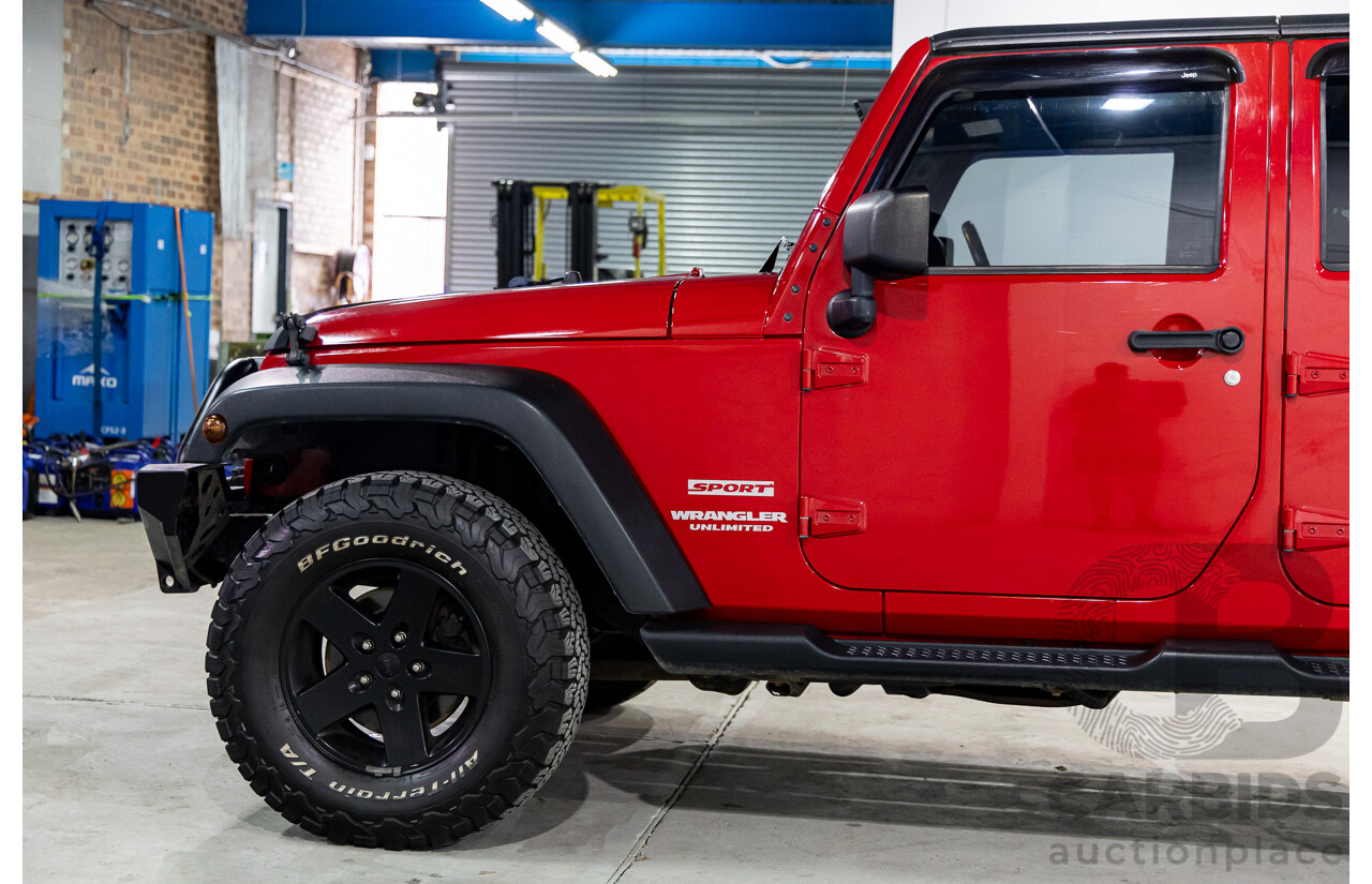 6/2012 Jeep Wrangler Unlimited Sport (4x4) JK MY11 4d Hardtop Flame Red 2.8L