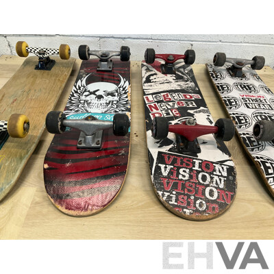 Large Wood Skateboards - Lot of 4