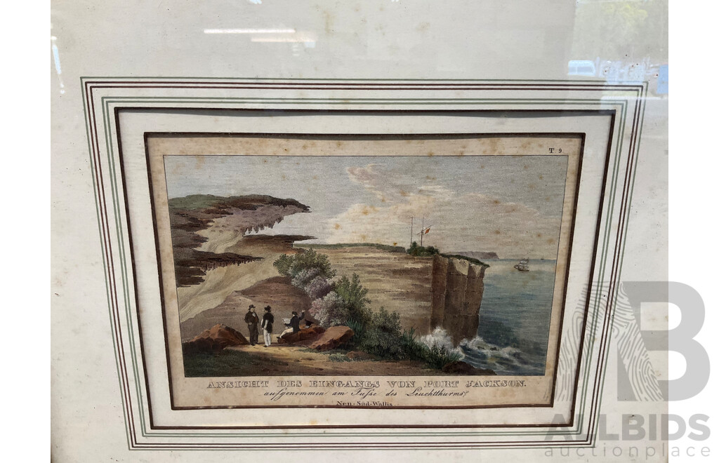 LOUIS AUGUSTE DE SAINSON (1800-1887), Ansicht Des Eingangs Von Port Jackson (1830) -  31 X 36 Cm (frame)