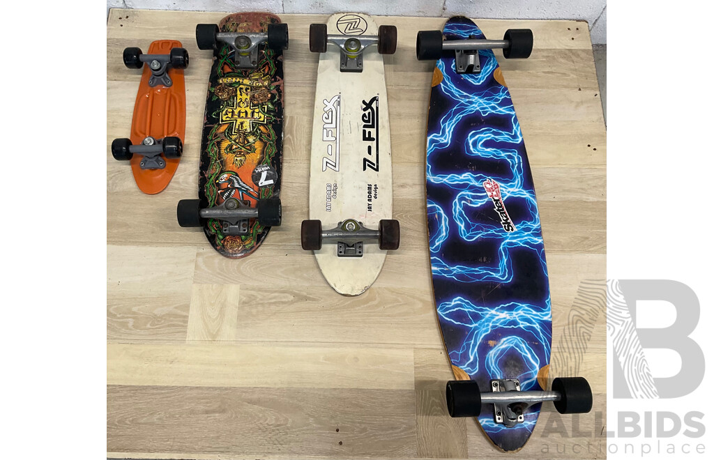 Longboard and Skateboards - Lot of 4