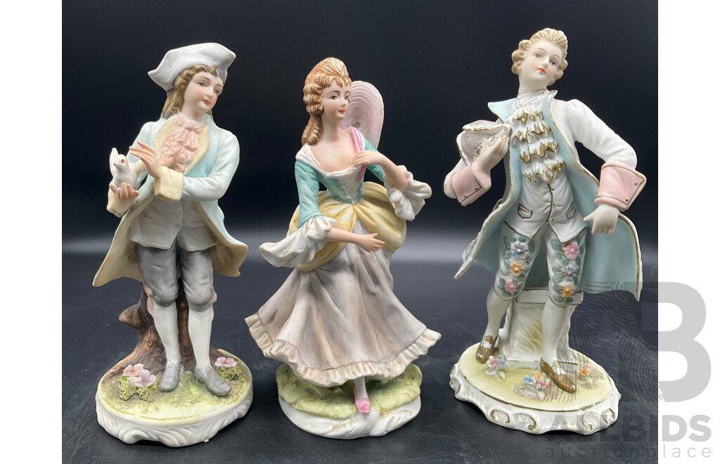 Vintage Japan Lefton Hand Painted Ceramic Figurine - Lot of 3