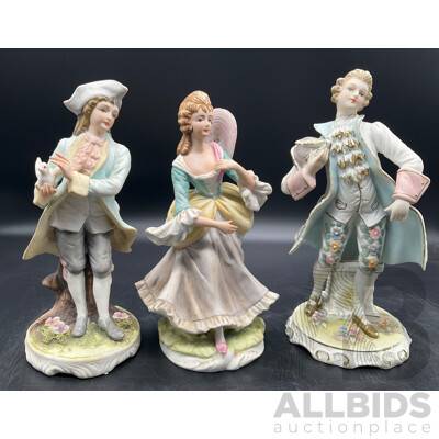 Vintage Japan Lefton Hand Painted Ceramic Figurine - Lot of 3