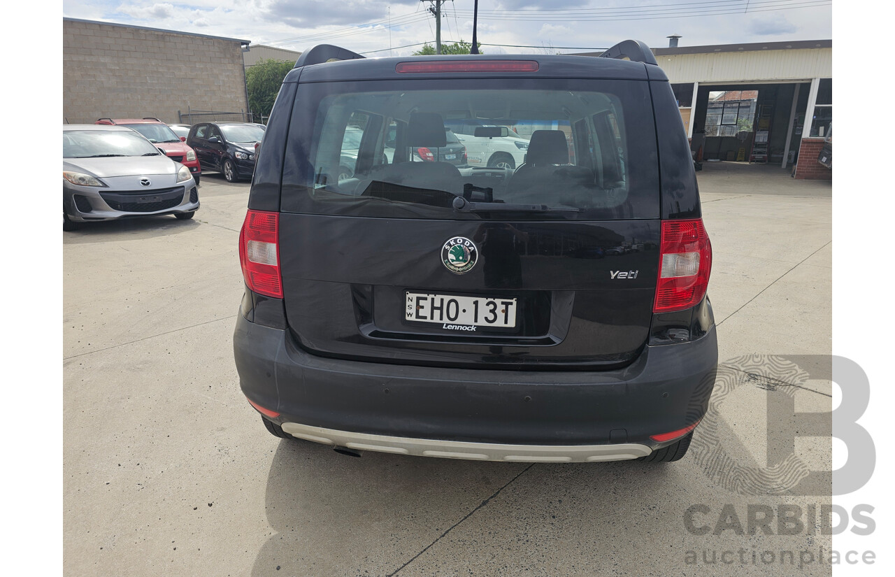 7/2012 Skoda Yeti 77 TSI (4x2) 5L 4d Wagon Black 1.2L