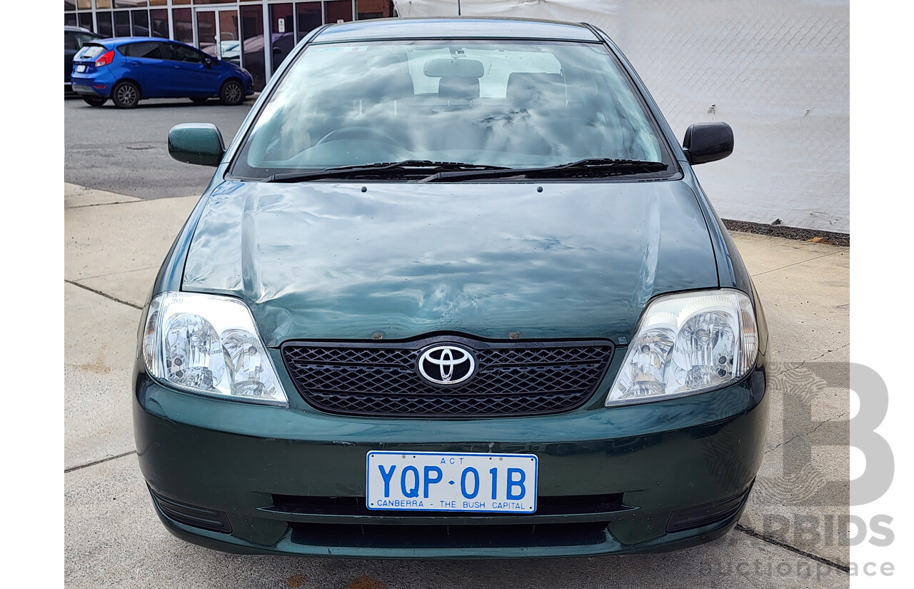 11/2003 Toyota Corolla Ascent SECA ZZE122R 5d Hatchback Green 1.8L