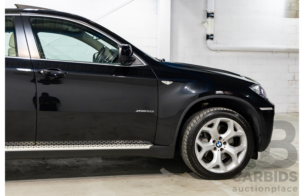 12/2009 BMW X6 Xdrive (AWD) 50i E71 4d Coupe Black Sapphire Metallic Twin Turbo V8 4.4L