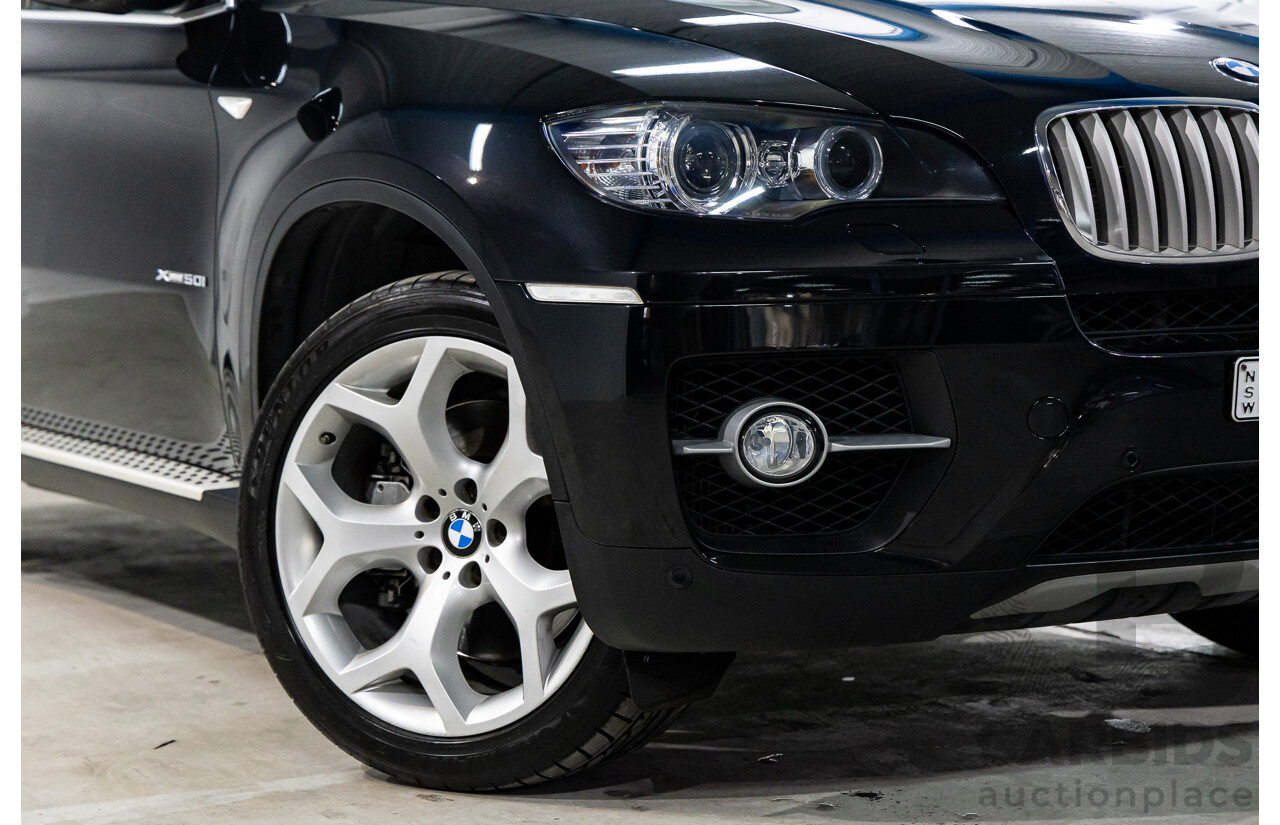 12/2009 BMW X6 Xdrive (AWD) 50i E71 4d Coupe Black Sapphire Metallic Twin Turbo V8 4.4L