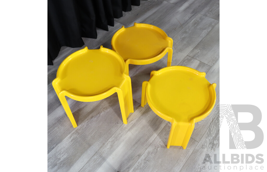 Nest of Three Side Tables by Giotto Stoppino for Kartell