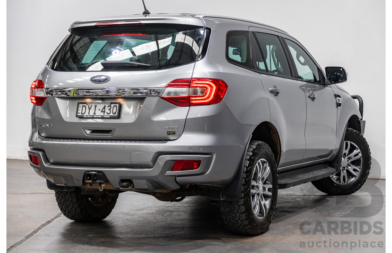 8/2018 Ford Everest Trend UA II (AWD) MY19 4d Wagon Aluminium Metallic Bi-Turbo Diesel 2.0L - 7 Seater