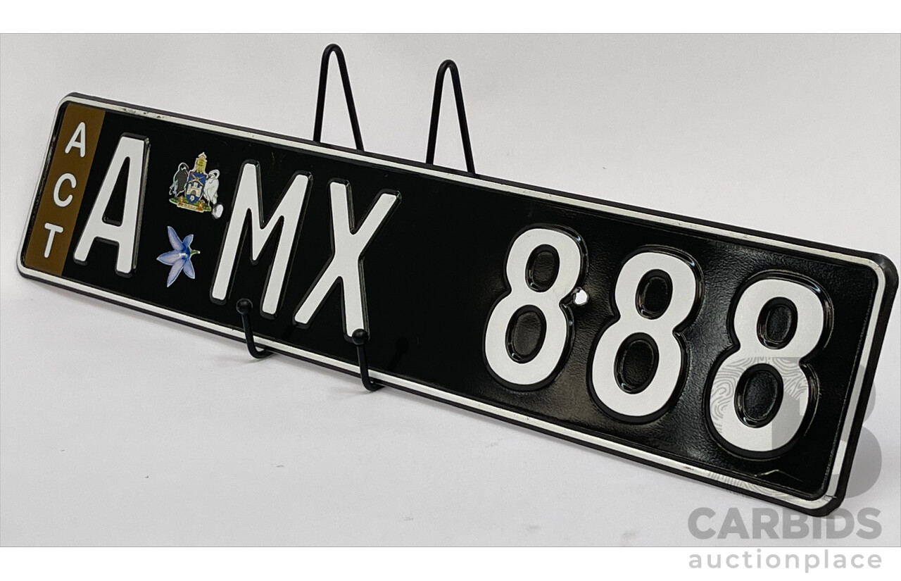 ACT Alpha Numerical European Style Number Plate - A MX 888