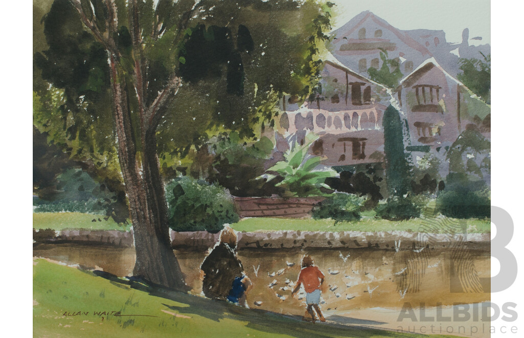 WAITE, Allan (1924-2010) (2)'Interlude, Manly Lagoon;' & 'The Playground, Manly Lagoon'