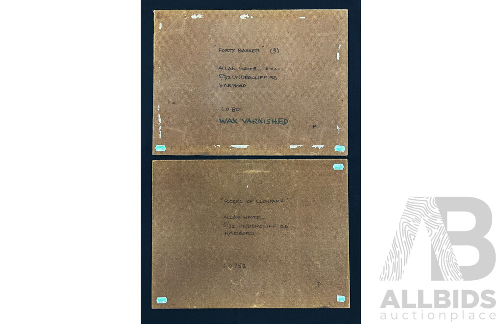 WAITE, Allan (1924-2010) (2)'Rocks off Clontarf' and 'Forty Baskets'