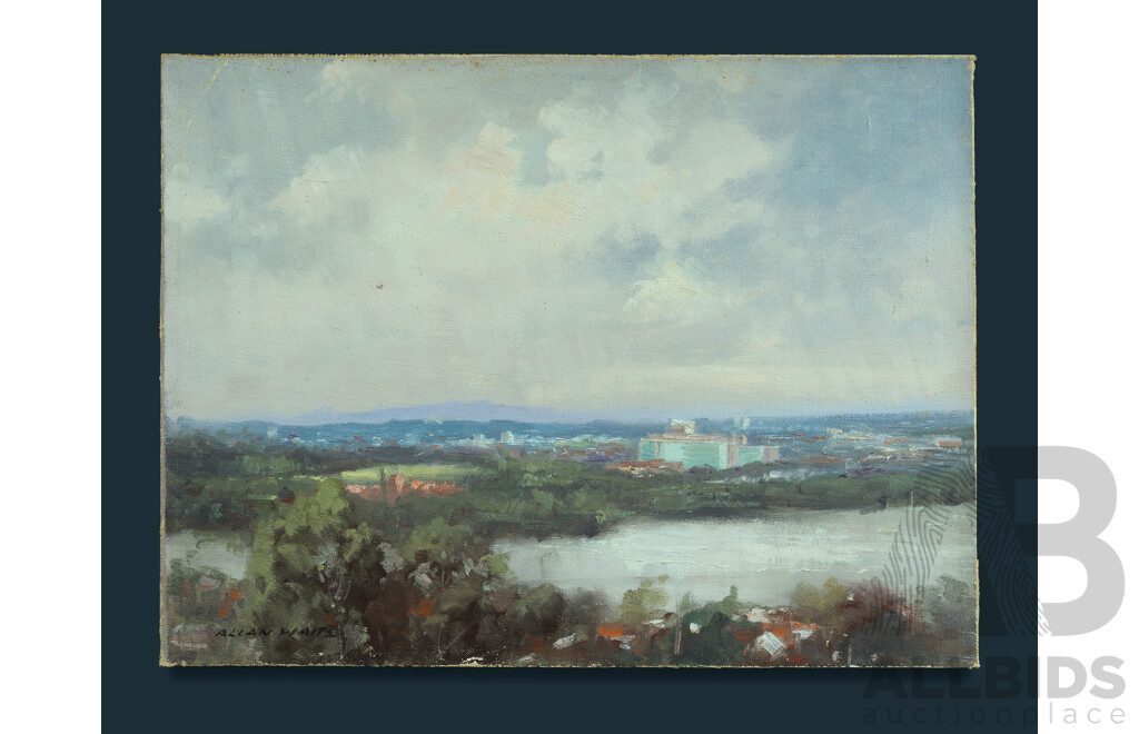 Allan Waite, (20th Century, Australian, 1924-2010), View of Ryde [Concord] From Willandra [NSW], Oil on Canvas Board, Signed Lower Left; Titled and Inscribed Verso, 30.5 x 40.5 cm (overall)