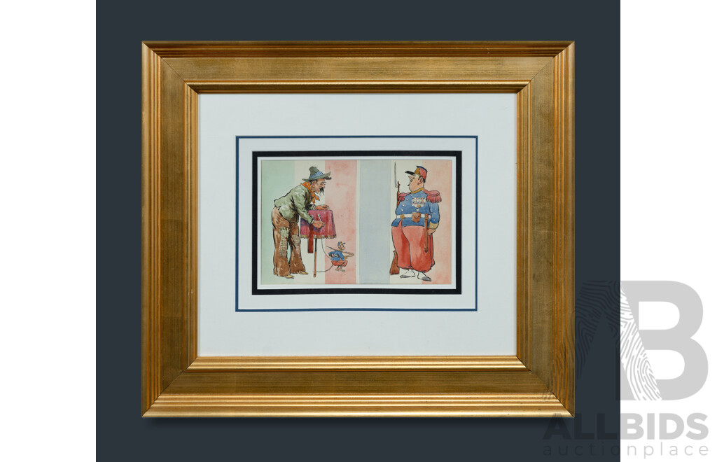 Artist Unknown, (3) Organ Grinder with Monkey; Matador; and Scotsman Toasting