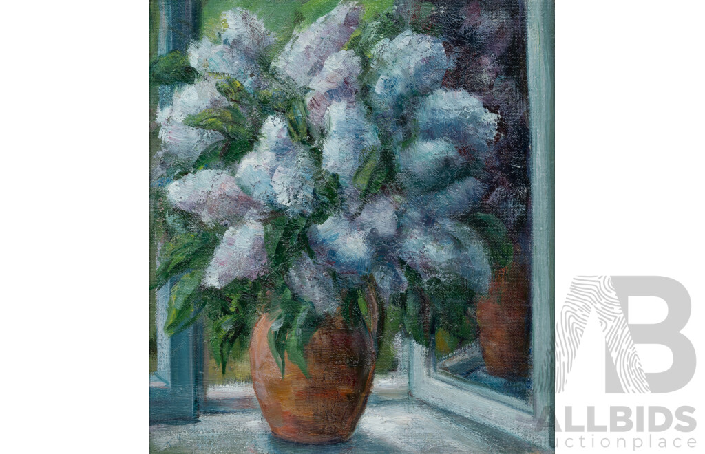 Russian School, 'Lilacs' 