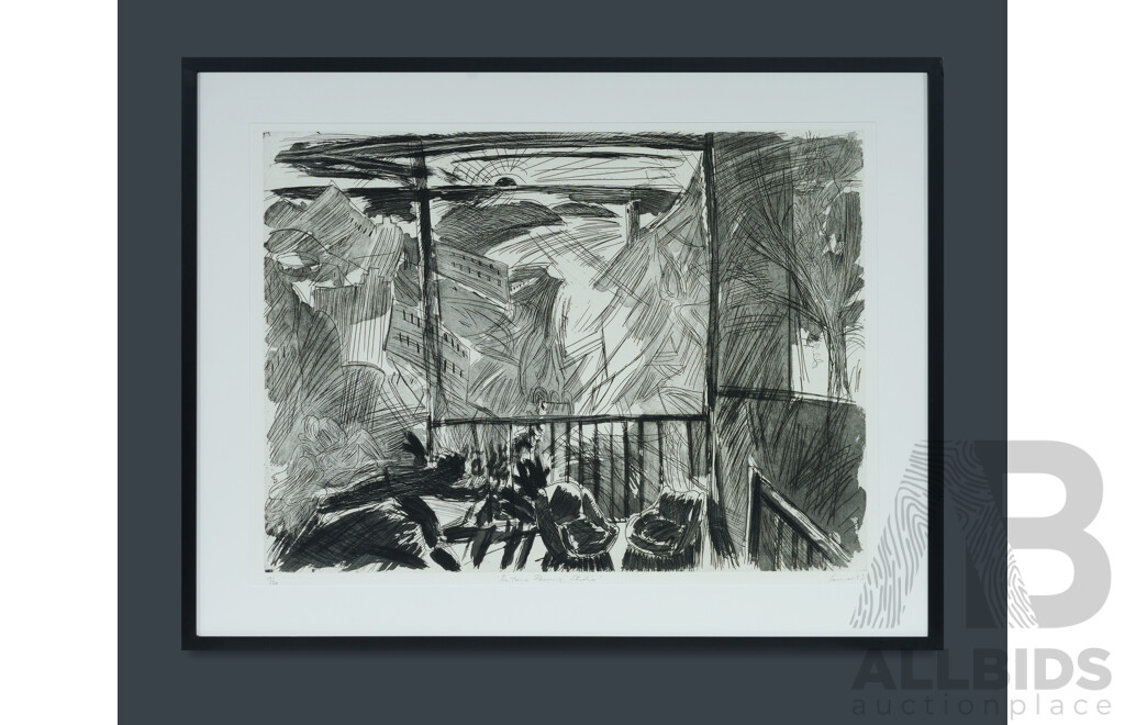 Kevin Connor, (20th Century, Australian, 1932-) 'The Time Passing, Studio,' (1989), Etching and Aquatint, 50 x 68 cm (image)