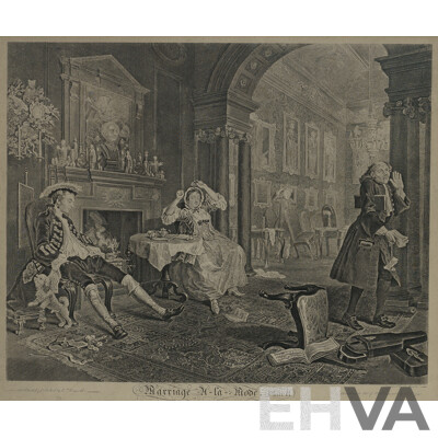 HOGARTH, William (British 1697-1764) (6) 'Marriage A La Mode' 