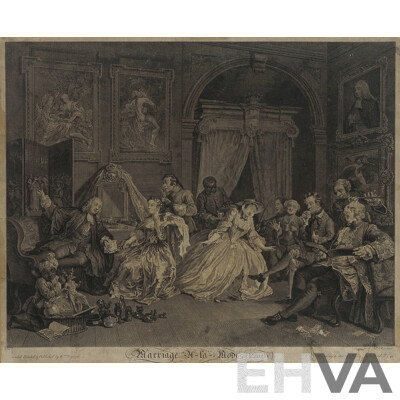 HOGARTH, William (British 1697-1764) (6) 'Marriage A La Mode' 