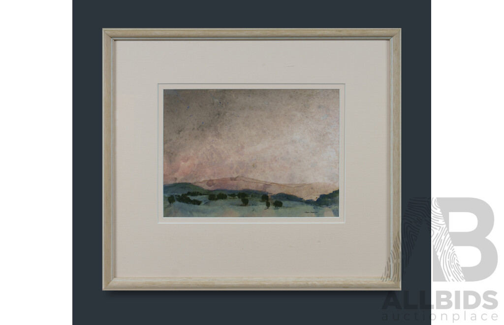 John Caldwell, (20th Century, Australian, 1942-) 'Evening Rainbow', Watercolour, 50 x 57 cm (frame)
