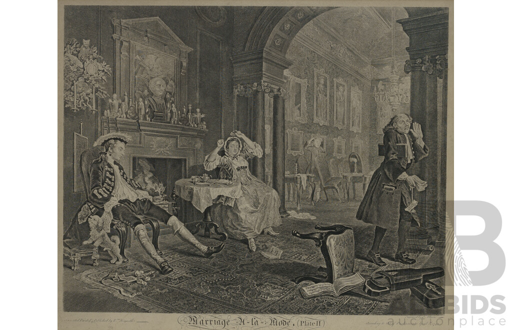 HOGARTH, William (British 1697-1764) (6) 'Marriage A La Mode' 