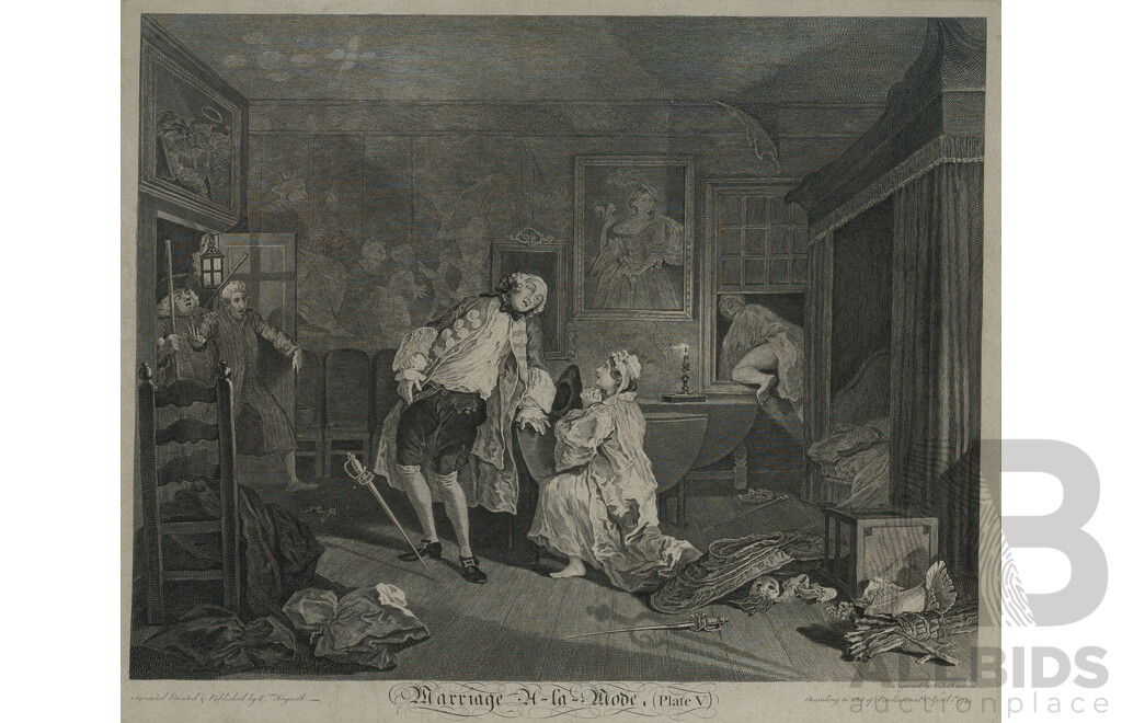 HOGARTH, William (British 1697-1764) (6) 'Marriage A La Mode' 