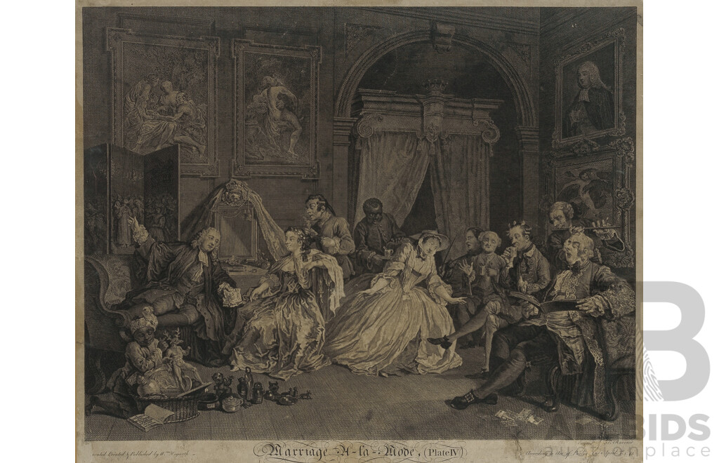 HOGARTH, William (British 1697-1764) (6) 'Marriage A La Mode' 