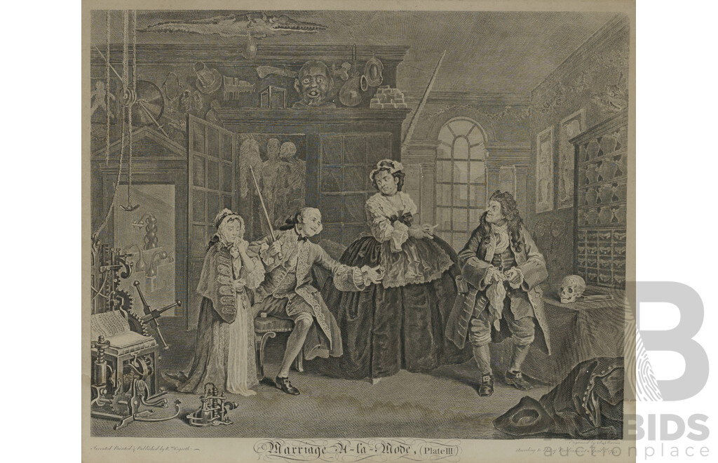 HOGARTH, William (British 1697-1764) (6) 'Marriage A La Mode' 