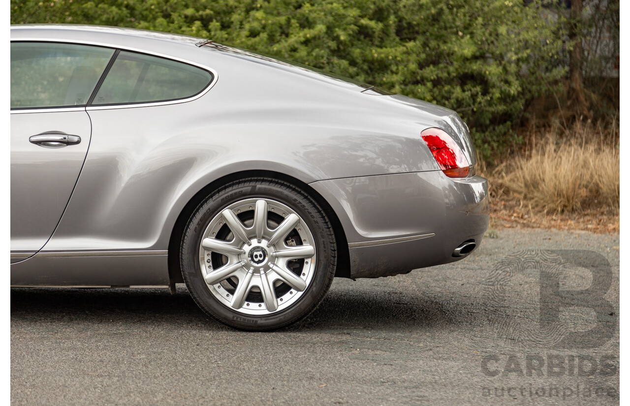 10/2004 Bentley Continental GT (AWD) 3W 2d Coupe Silver Metallic Twin Turbo V12 6.0L