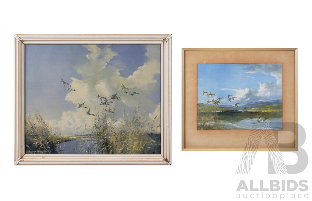 Vernon Beauvoir Ward, (20th Century, British, 1905-1985), The Flight Back X 2, Lovely Pair of Vintage Colour Reproductions of the Original, 53 x 63^ Cm (larger frame) (2)e)