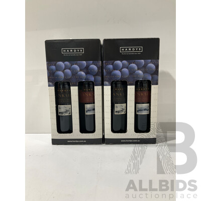 Pair of Hardy’s Dockside Box Set Including 2001 Cabernet Sauvignon and 2002 Shiraz