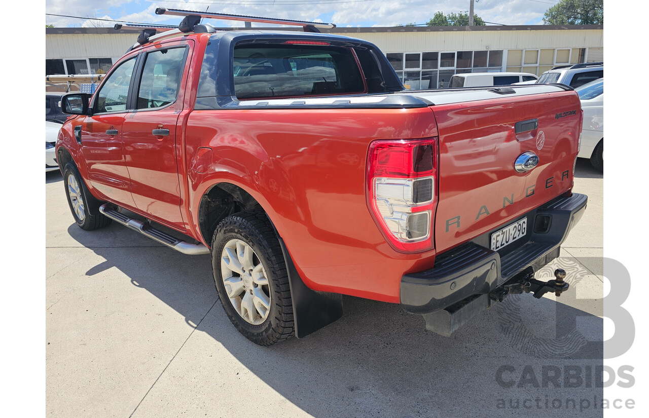 1/2013 Ford Ranger Wildtrak 3.2 (4x4) PX Crew Cab Utility Chilli Orange 3.2L