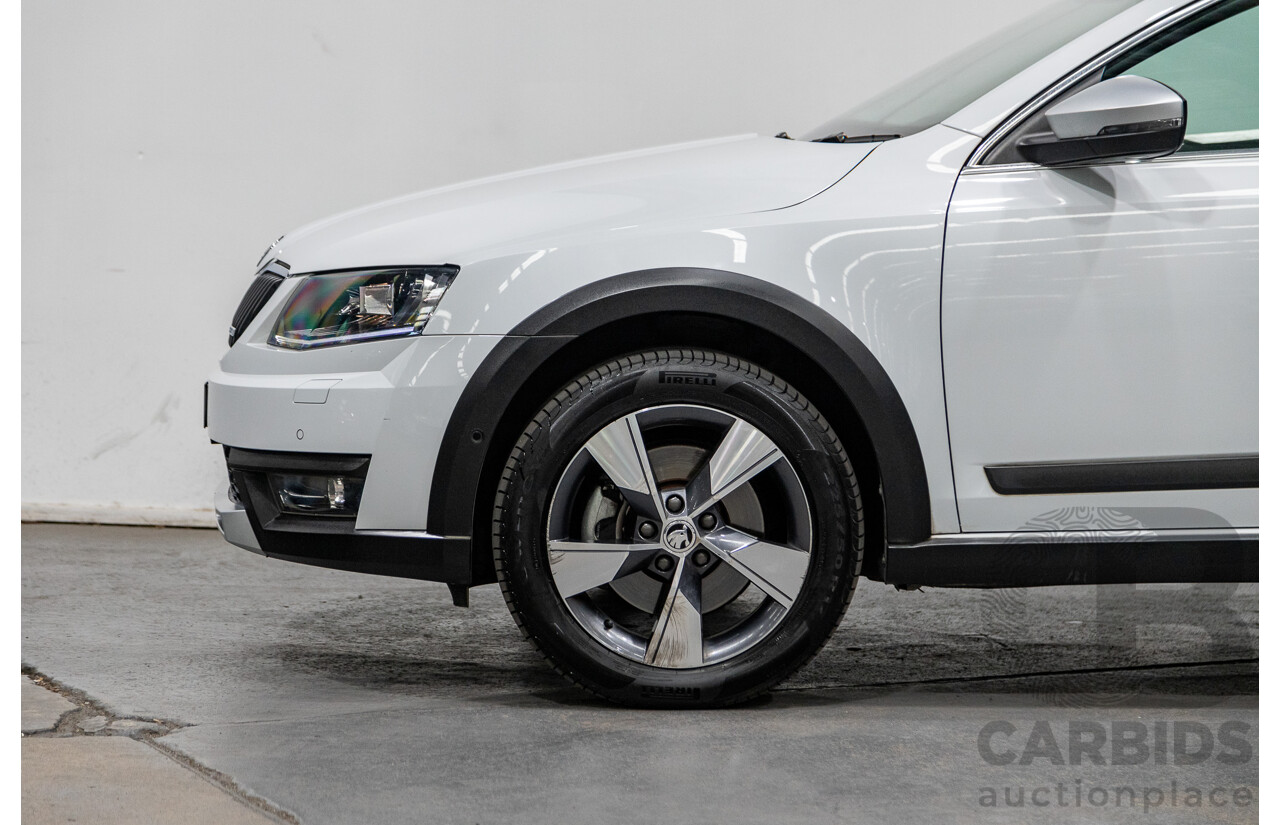 11/2015 Skoda Octavia Scout 135 TDI (4x4) NE MY15 4d Wagon Moon White Turbo Diesel 2.0L