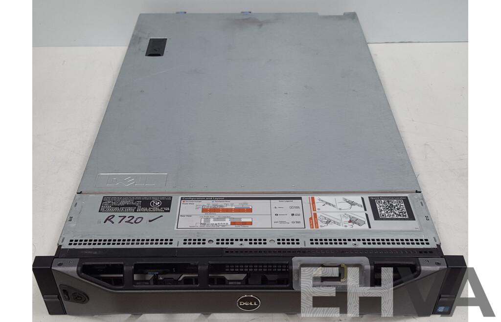 Dell PowerEdge R720 Dual Intel Xeon (E5-2650 0) 2.00GHz-2.80GHz 8-Core CPU 2RU Server w/ 128GB DDR3