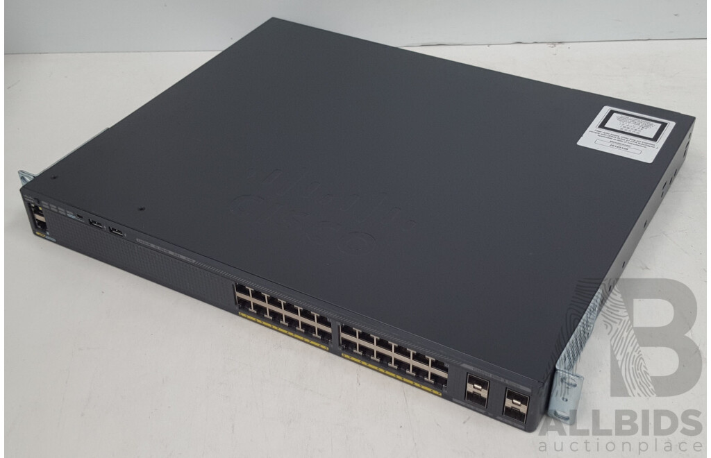 Cisco (WS-C2960X-24PS-L) Catalyst 2960-X Series 24-Port Gigabit PoE+ Switch