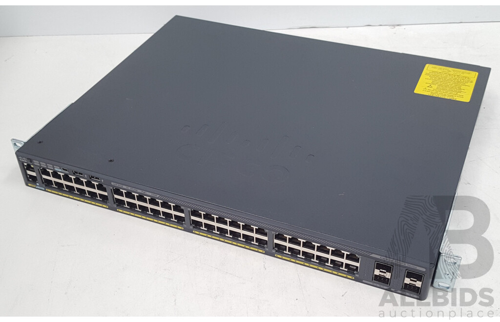 Cisco (WS-C2960X-48FPS-L) Catalyst 2960-X Series 48-Port Gigabit Ethernet PoE+ Switch