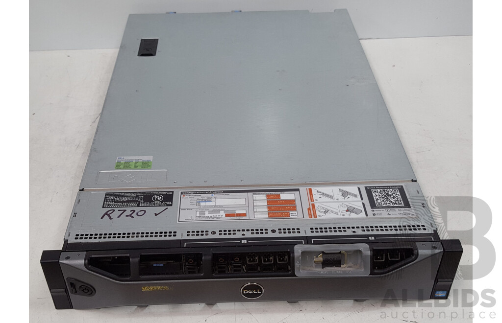 Dell PowerEdge R720 Dual Intel Xeon (E5-2630 v2) 2.60GHz-3.10GHz 6-Core CPU 2RU Server w/ 128GB DDR3