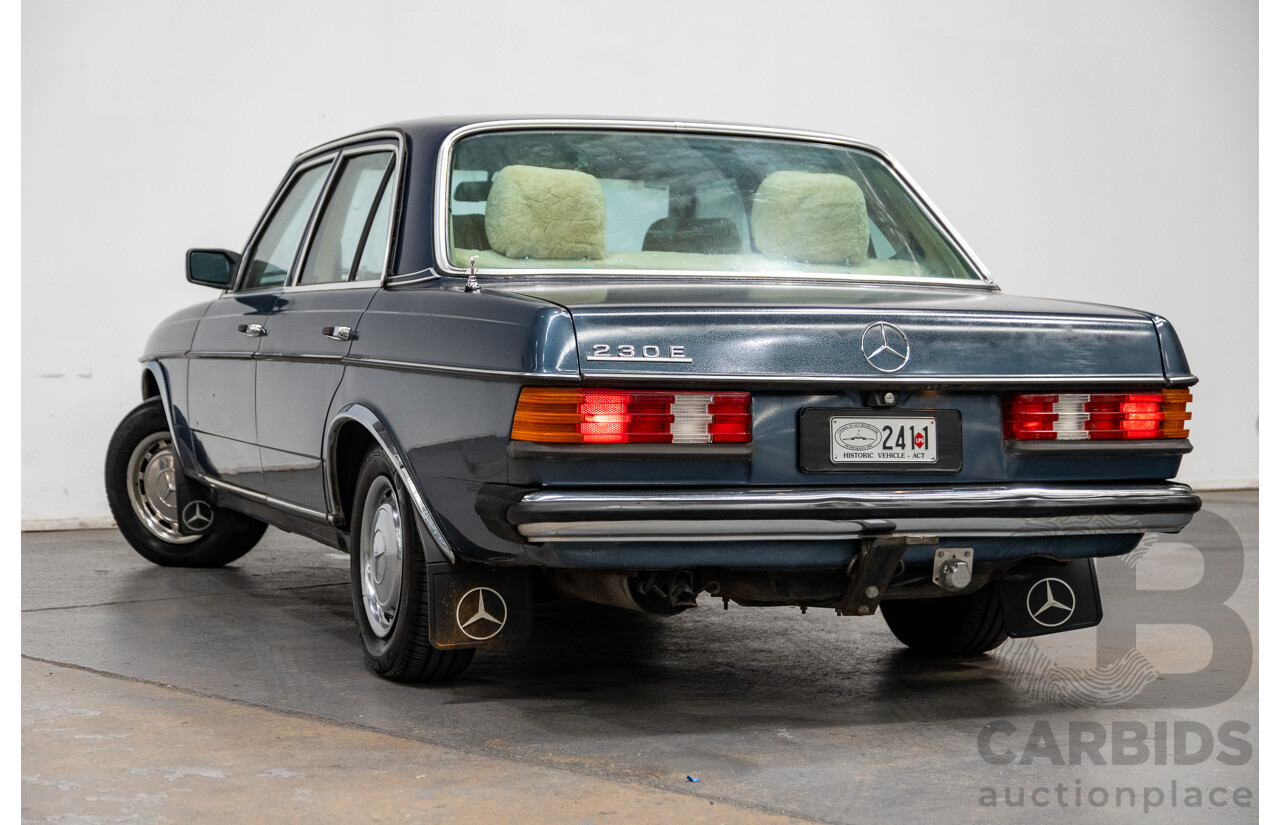 7/1984 Mercedes Benz 230 E W123 4d Sedan Blue 2.3L