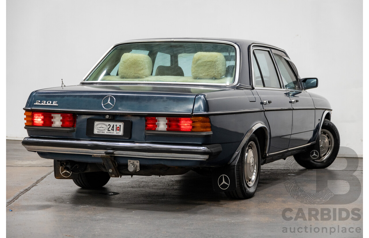 7/1984 Mercedes Benz 230 E W123 4d Sedan Blue 2.3L