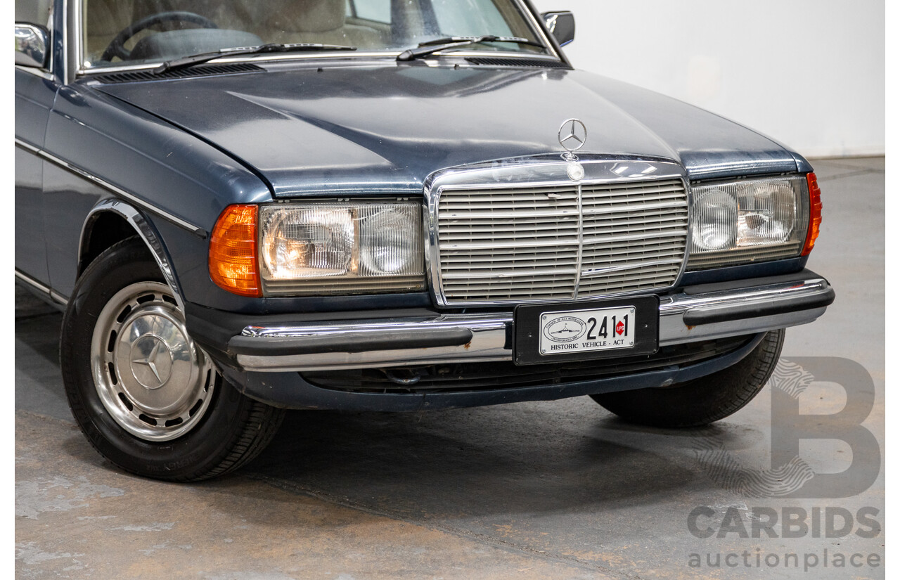 7/1984 Mercedes Benz 230 E W123 4d Sedan Blue 2.3L