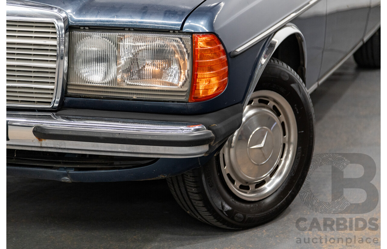 7/1984 Mercedes Benz 230 E W123 4d Sedan Blue 2.3L