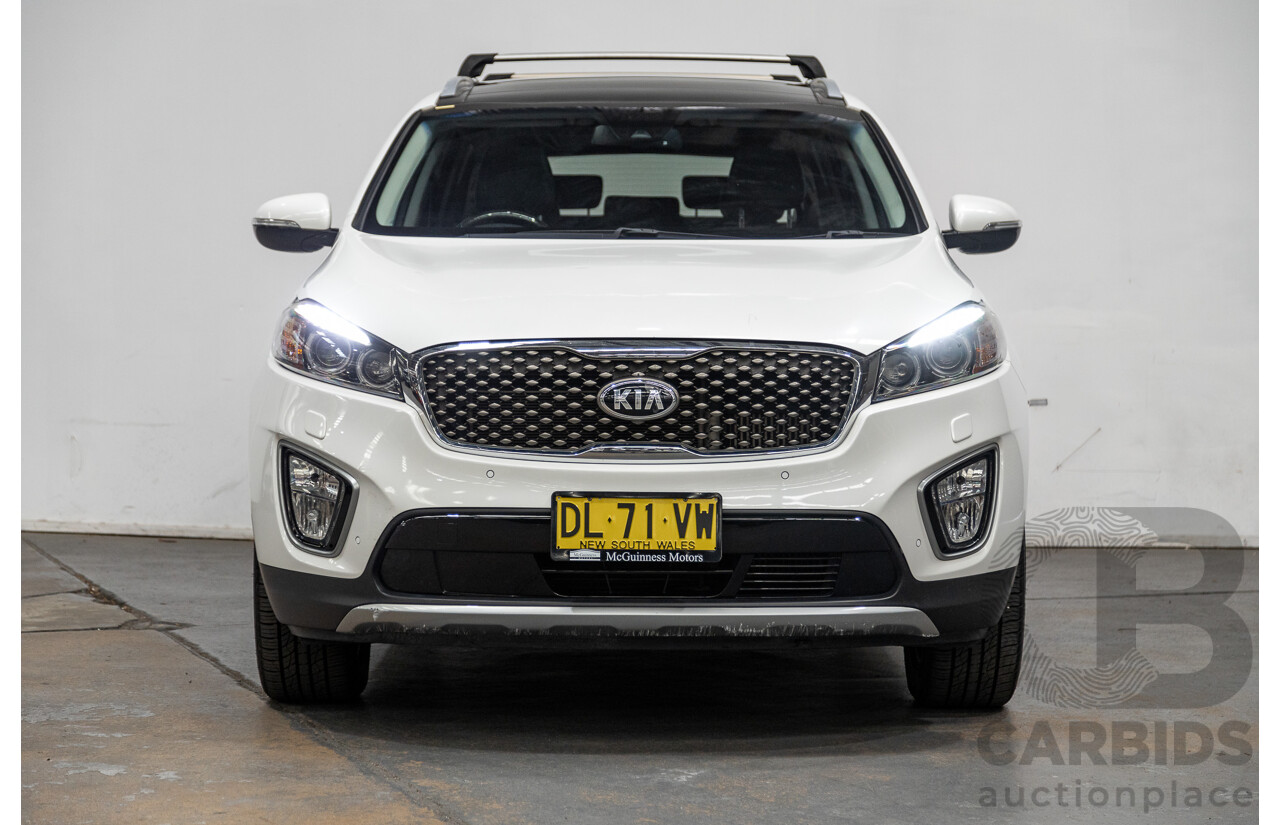 7/2015 Kia Sorento Platinum (4x4) UM 4d Wagon White Turbo Diesel 2.2L - 7 Seater