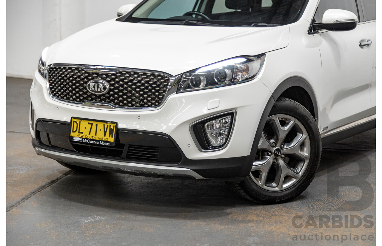 7/2015 Kia Sorento Platinum (4x4) UM 4d Wagon White Turbo Diesel 2.2L - 7 Seater