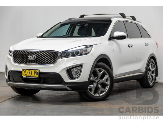 7/2015 Kia Sorento Platinum (4x4) UM 4d Wagon White Turbo Diesel 2.2L - 7 Seater