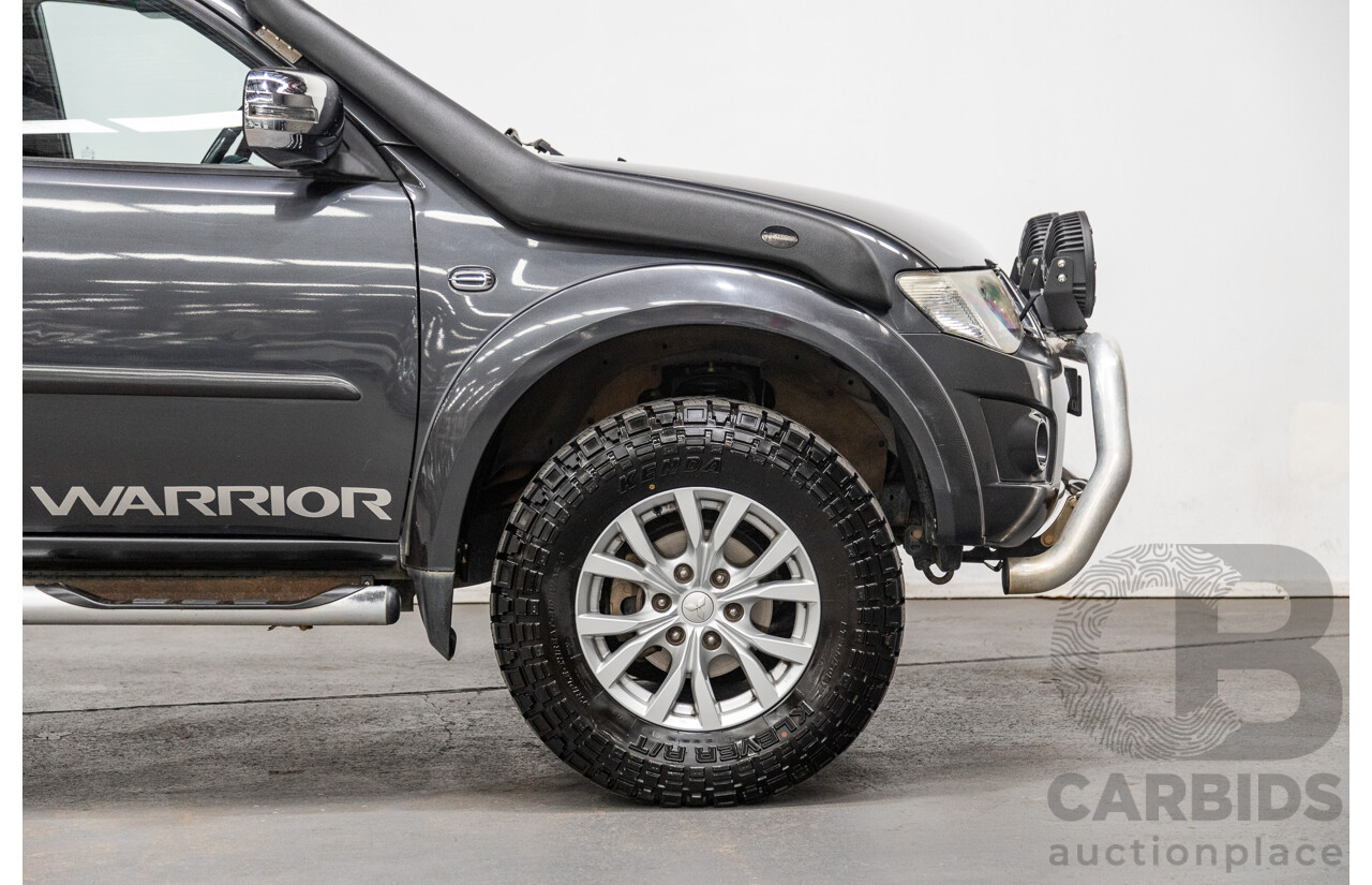 12/2014 Mitsubishi Triton GLX-R (4x4) MN MY15 Double Cab Utility Charcoal Grey Turbo Diesel 2.5L