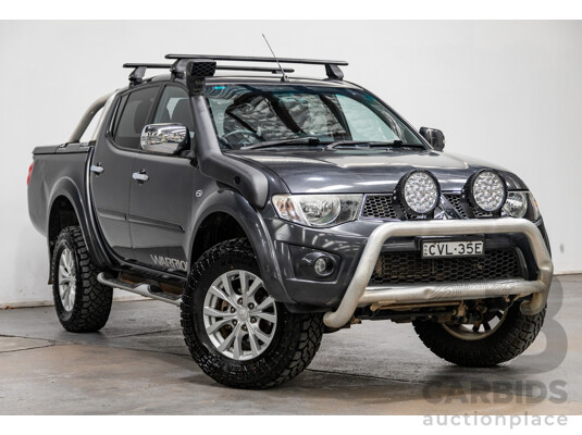 12/2014 Mitsubishi Triton GLX-R (4x4) MN MY15 Double Cab Utility Charcoal Grey Turbo Diesel 2.5L